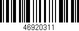Código de barras (EAN, GTIN, SKU, ISBN): '46920311'