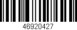 Código de barras (EAN, GTIN, SKU, ISBN): '46920427'
