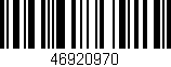 Código de barras (EAN, GTIN, SKU, ISBN): '46920970'