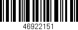 Código de barras (EAN, GTIN, SKU, ISBN): '46922151'