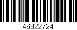 Código de barras (EAN, GTIN, SKU, ISBN): '46922724'