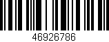 Código de barras (EAN, GTIN, SKU, ISBN): '46926786'