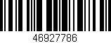 Código de barras (EAN, GTIN, SKU, ISBN): '46927786'