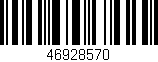 Código de barras (EAN, GTIN, SKU, ISBN): '46928570'