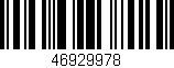 Código de barras (EAN, GTIN, SKU, ISBN): '46929978'