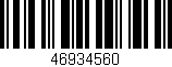 Código de barras (EAN, GTIN, SKU, ISBN): '46934560'
