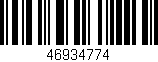 Código de barras (EAN, GTIN, SKU, ISBN): '46934774'