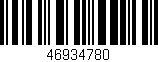 Código de barras (EAN, GTIN, SKU, ISBN): '46934780'