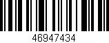 Código de barras (EAN, GTIN, SKU, ISBN): '46947434'