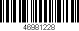 Código de barras (EAN, GTIN, SKU, ISBN): '46981228'