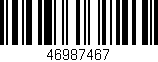 Código de barras (EAN, GTIN, SKU, ISBN): '46987467'