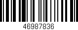 Código de barras (EAN, GTIN, SKU, ISBN): '46987836'