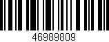 Código de barras (EAN, GTIN, SKU, ISBN): '46989809'