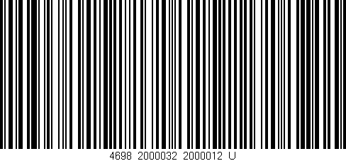 Código de barras (EAN, GTIN, SKU, ISBN): '4698_2000032_2000012_U'