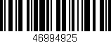 Código de barras (EAN, GTIN, SKU, ISBN): '46994925'