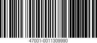 Código de barras (EAN, GTIN, SKU, ISBN): '47001-0011309990'
