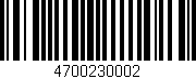 Código de barras (EAN, GTIN, SKU, ISBN): '4700230002'