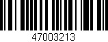 Código de barras (EAN, GTIN, SKU, ISBN): '47003213'