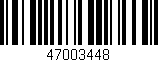 Código de barras (EAN, GTIN, SKU, ISBN): '47003448'