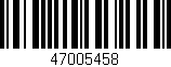 Código de barras (EAN, GTIN, SKU, ISBN): '47005458'