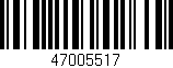 Código de barras (EAN, GTIN, SKU, ISBN): '47005517'