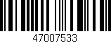 Código de barras (EAN, GTIN, SKU, ISBN): '47007533'