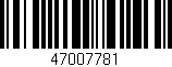 Código de barras (EAN, GTIN, SKU, ISBN): '47007781'