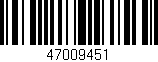 Código de barras (EAN, GTIN, SKU, ISBN): '47009451'