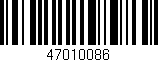 Código de barras (EAN, GTIN, SKU, ISBN): '47010086'
