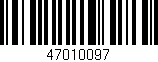 Código de barras (EAN, GTIN, SKU, ISBN): '47010097'