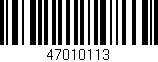 Código de barras (EAN, GTIN, SKU, ISBN): '47010113'