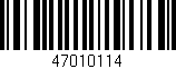 Código de barras (EAN, GTIN, SKU, ISBN): '47010114'