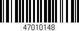 Código de barras (EAN, GTIN, SKU, ISBN): '47010148'