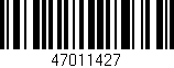 Código de barras (EAN, GTIN, SKU, ISBN): '47011427'