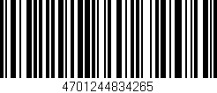Código de barras (EAN, GTIN, SKU, ISBN): '4701244834265'