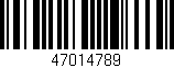Código de barras (EAN, GTIN, SKU, ISBN): '47014789'