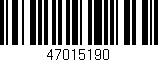 Código de barras (EAN, GTIN, SKU, ISBN): '47015190'