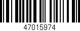 Código de barras (EAN, GTIN, SKU, ISBN): '47015974'
