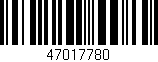 Código de barras (EAN, GTIN, SKU, ISBN): '47017780'
