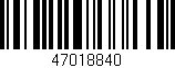 Código de barras (EAN, GTIN, SKU, ISBN): '47018840'