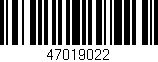 Código de barras (EAN, GTIN, SKU, ISBN): '47019022'