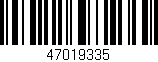 Código de barras (EAN, GTIN, SKU, ISBN): '47019335'