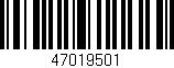Código de barras (EAN, GTIN, SKU, ISBN): '47019501'