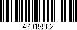 Código de barras (EAN, GTIN, SKU, ISBN): '47019502'