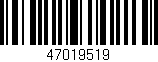 Código de barras (EAN, GTIN, SKU, ISBN): '47019519'
