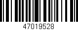 Código de barras (EAN, GTIN, SKU, ISBN): '47019528'