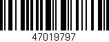 Código de barras (EAN, GTIN, SKU, ISBN): '47019797'