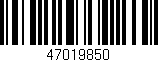 Código de barras (EAN, GTIN, SKU, ISBN): '47019850'