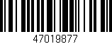 Código de barras (EAN, GTIN, SKU, ISBN): '47019877'