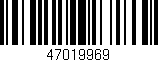 Código de barras (EAN, GTIN, SKU, ISBN): '47019969'